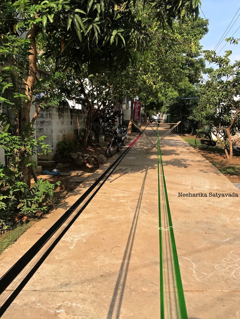 uppada village sarees_threads hung out to count